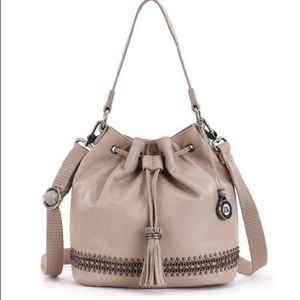 The sak // ukiah Small drawstring // taupe chain